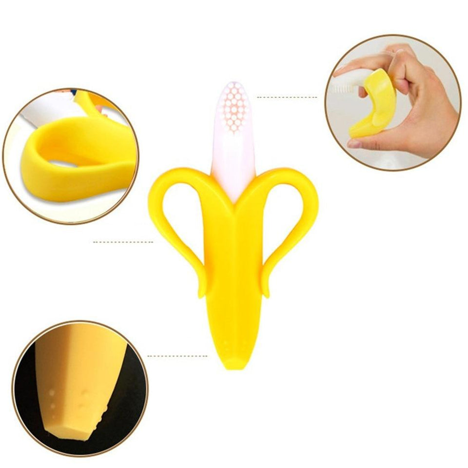 Baby Banana Toothbrush - Baby Dental Care Teeth Relief