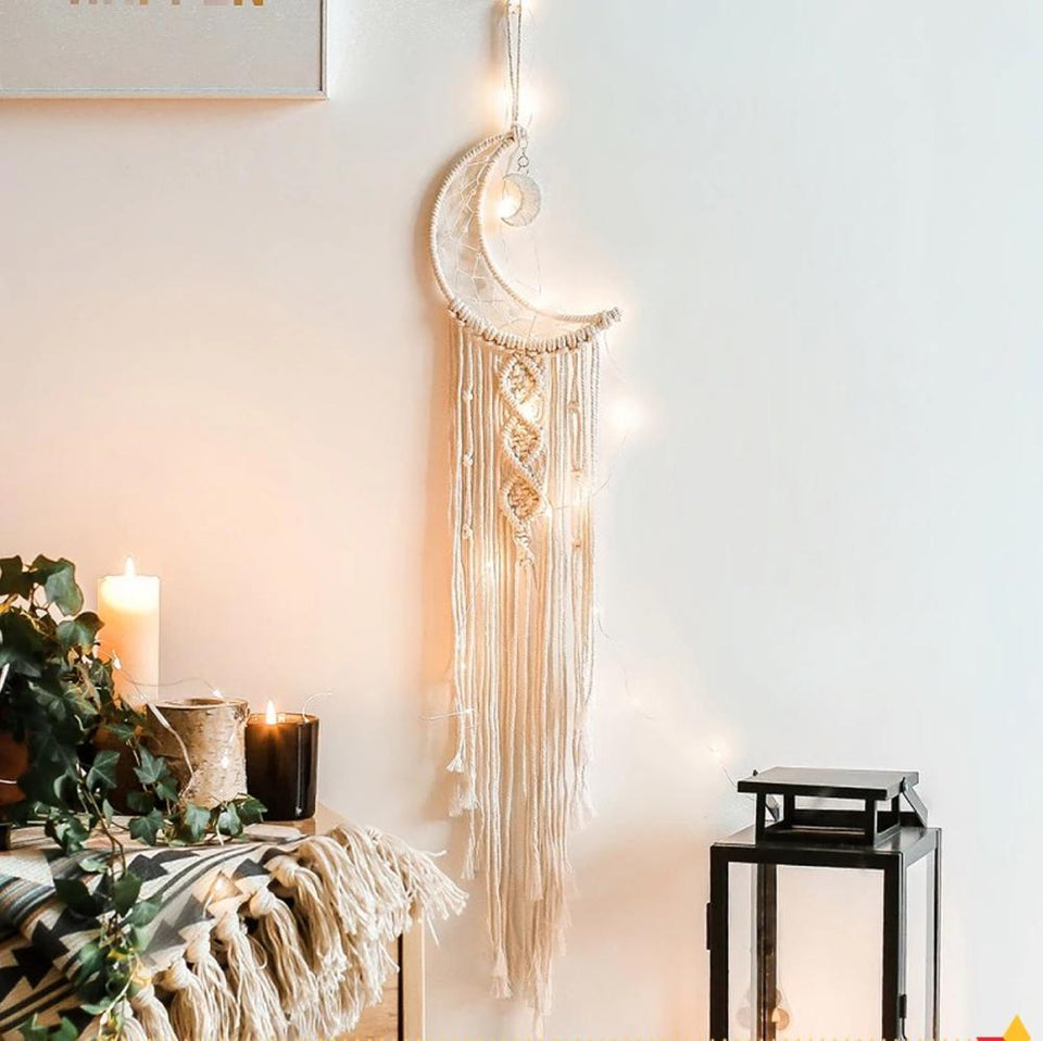 Moon Macrame Dreamcatcher