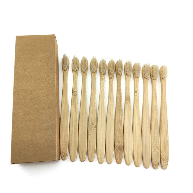 12 Pack Eco Friendly Bamboo Toothbrush