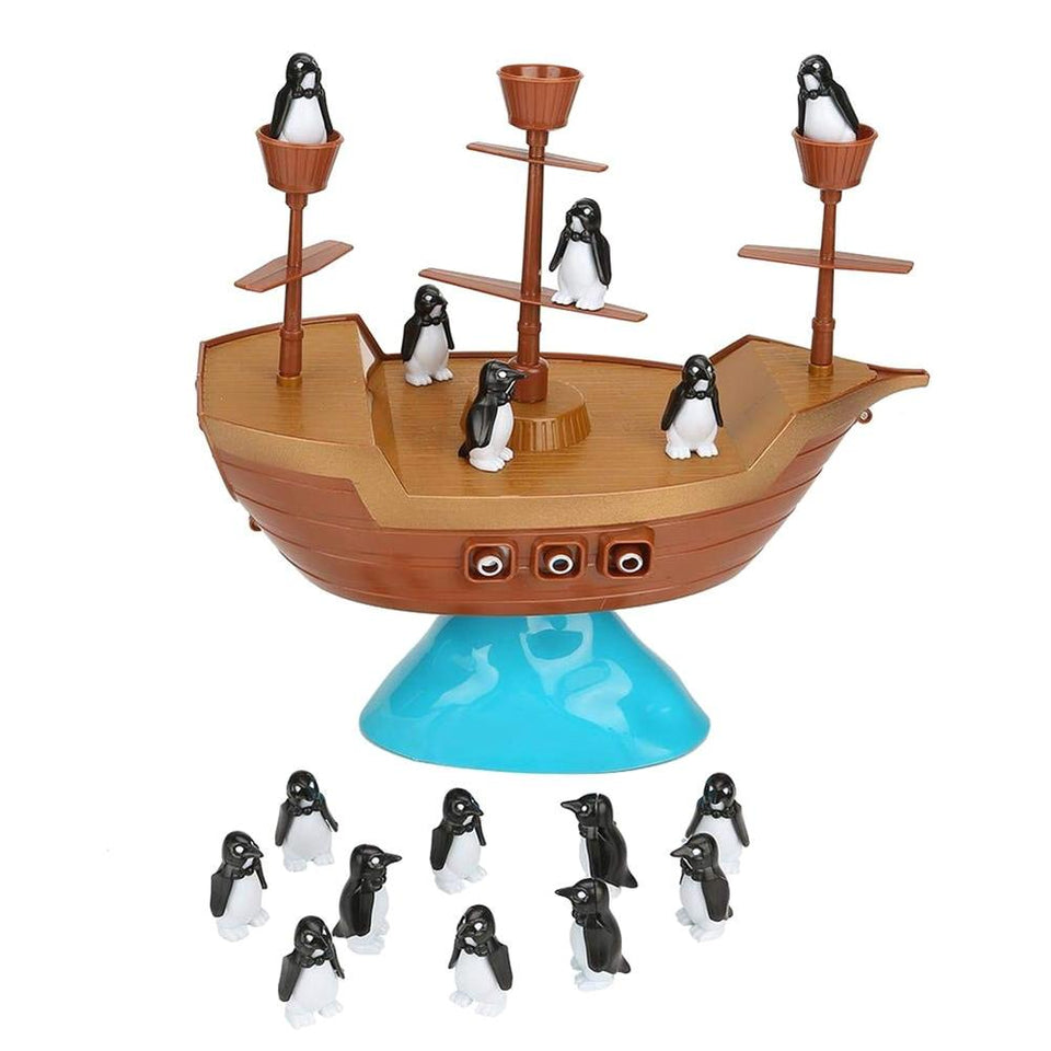 Penguin Balance - Pirate Ship Balancing Desk Toy